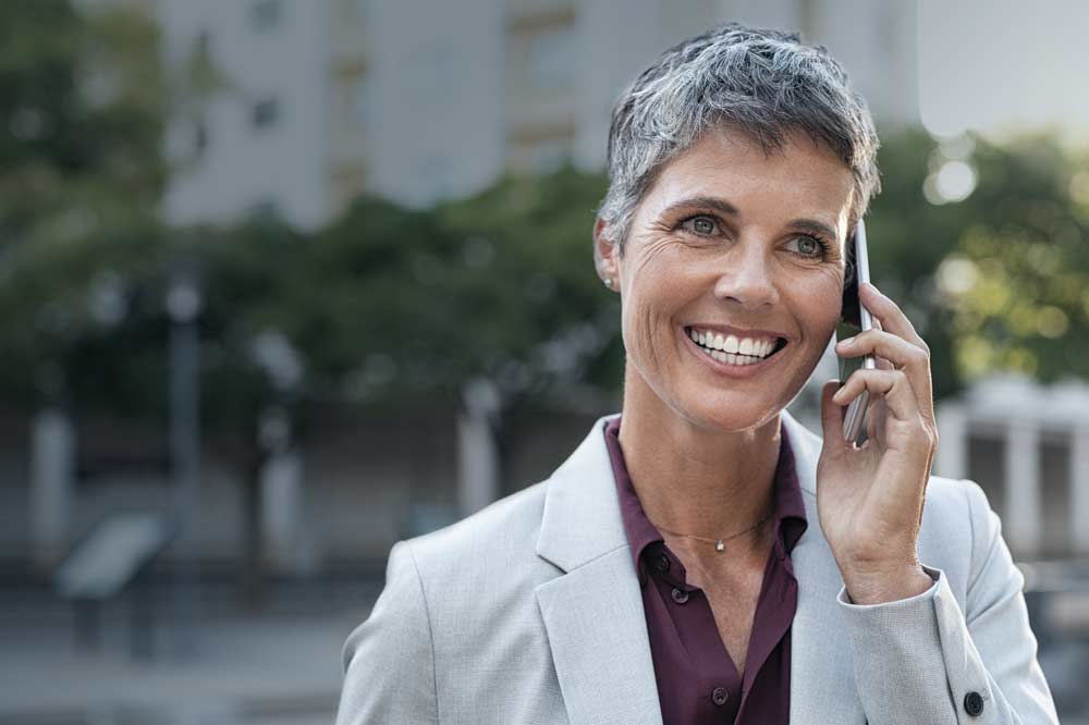 Woman smiling