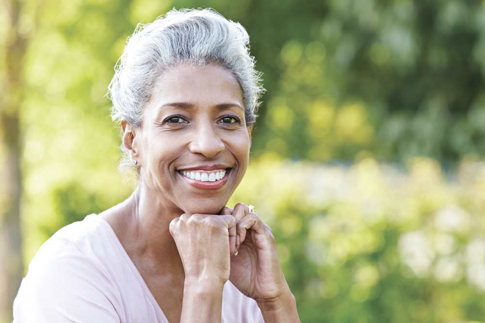 Woman smiling