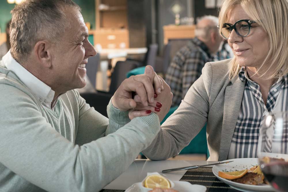 Couple at dinner