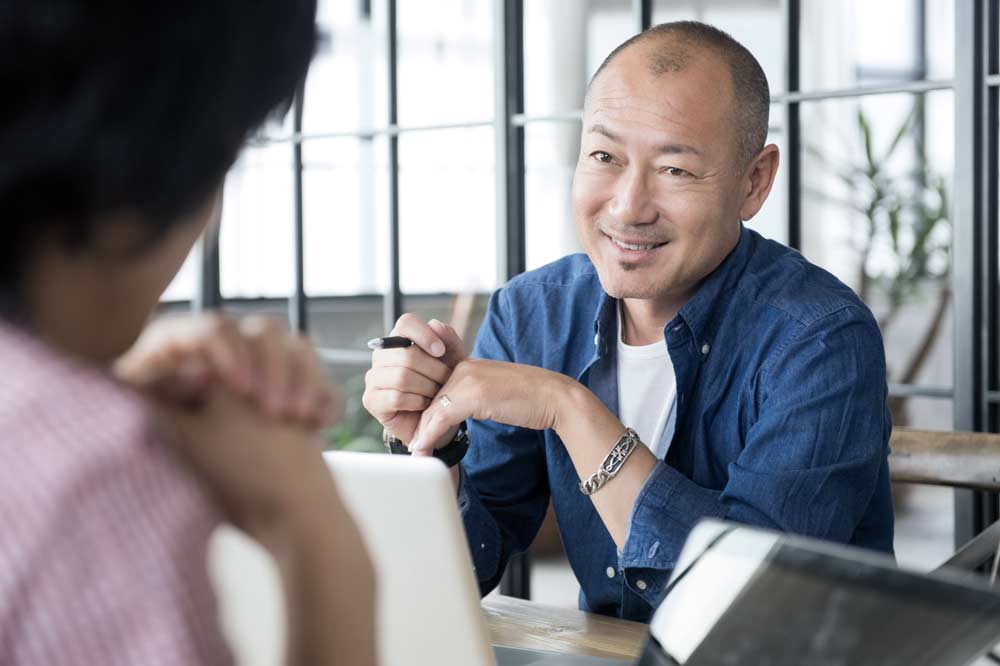 Man talking to someone